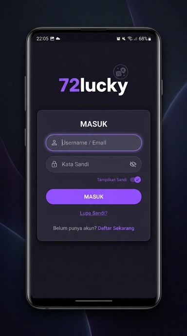 Masuk Akun 72lucky untuk Pengguna Android