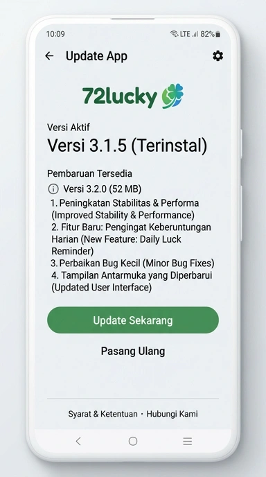 Riwayat Versi 72lucky untuk Pengguna Android
