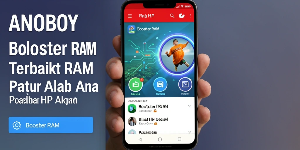 Screenshot antarmuka ANOBOY yang menunjukkan fungsi pembersihan RAM.