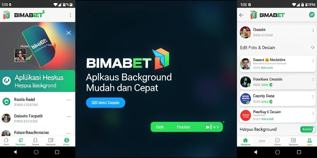 Antarmuka <strong>BIMABET</strong> yang sederhana saat menghapus background foto.