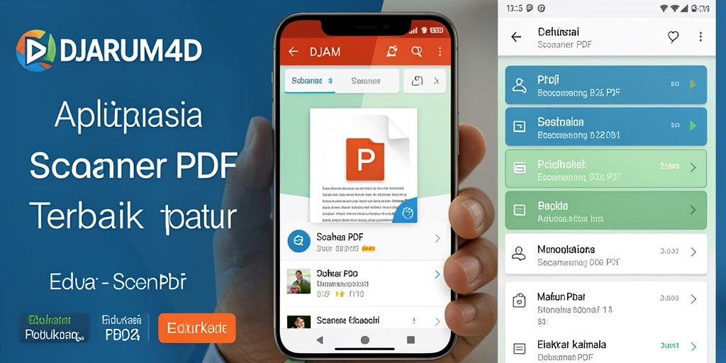 Antarmuka DJARUM4D menunjukkan fungsi pemindaian PDF yang intuitif.