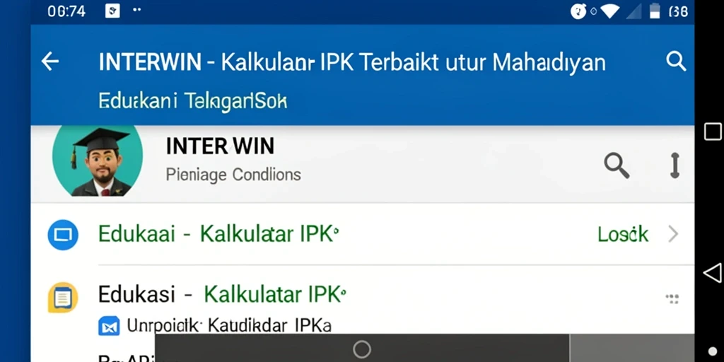 Antarmuka INTERWIN yang sederhana untuk kalkulasi IPK.