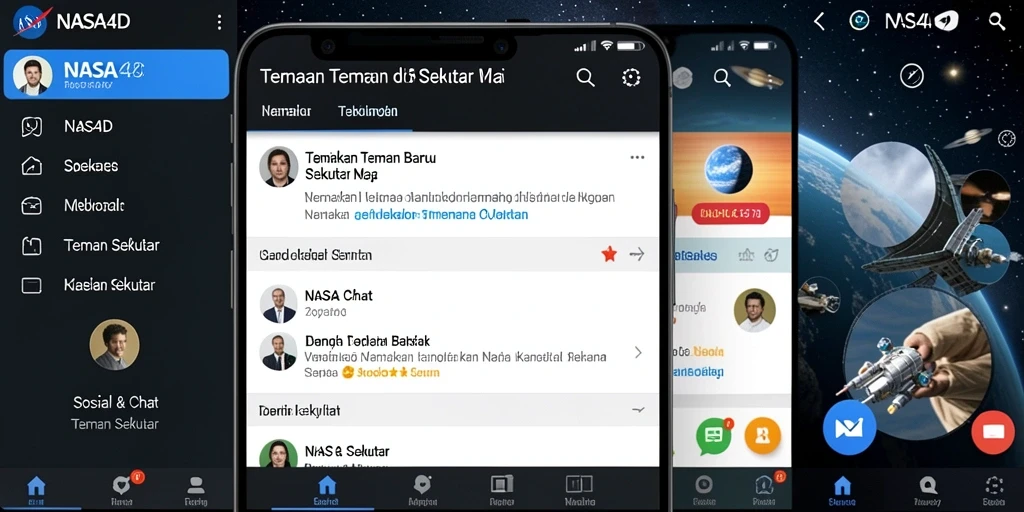Tampilan antarmuka pengguna yang intuitif di NASA4D.
