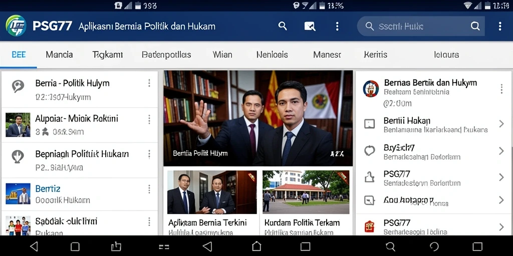 Antarmuka aplikasi PSG77 yang informatif dan mudah dipahami.